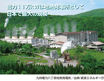 出力11万kWは地熱発電所として日本最大の規模